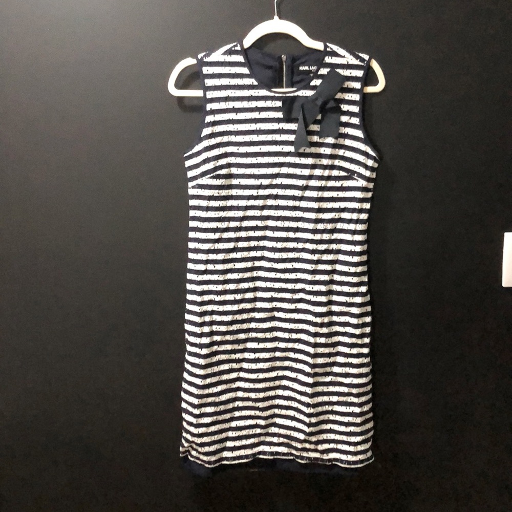 Karl Lagerfeld striped lace dress